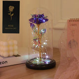 1pc Hot LED Enchanted Galaxy Rose Eternal Beauty Rose With Fairy Lights in Dome for Valentine's Day Wedding Party Mother's Day
